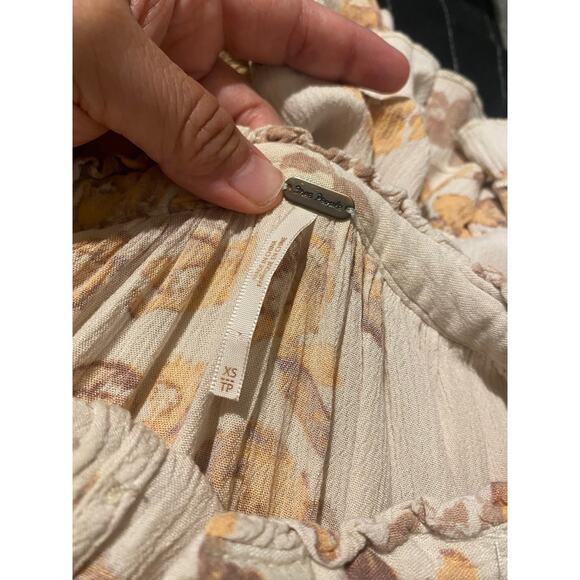 Free People Clover Field Floral Mini Dress Size X-Small Boho Chic - Picture 6 of 8